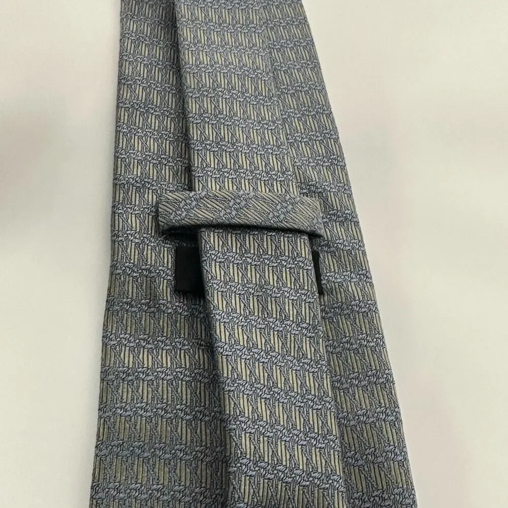 Bugachi Uomo Silk Neck Tie Blue/Beige